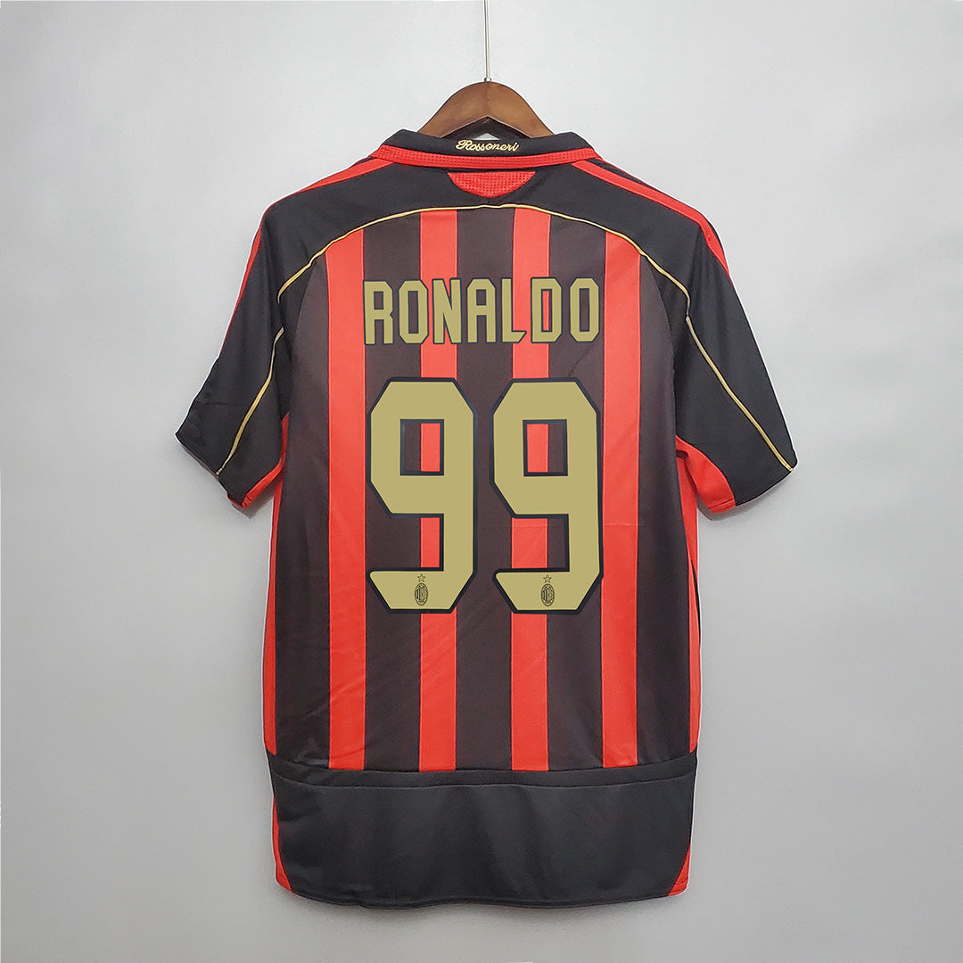 AC Milan #99 Ronaldo Retro Jersey Home 2006/07
