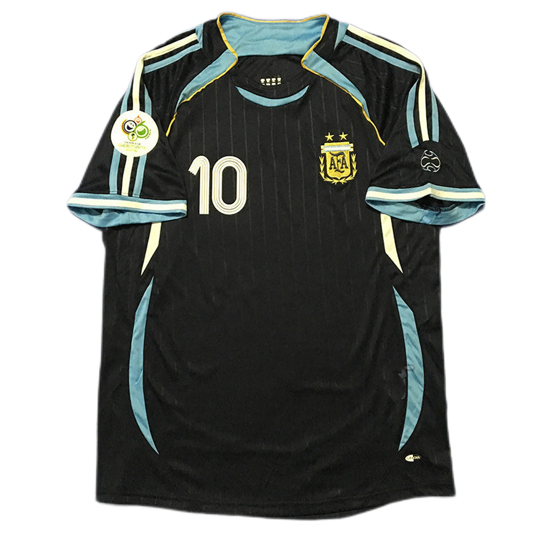 Argentina #10 Riquelme Retro Jersey Away World Cup 2006 - MS Soccer Jerseys