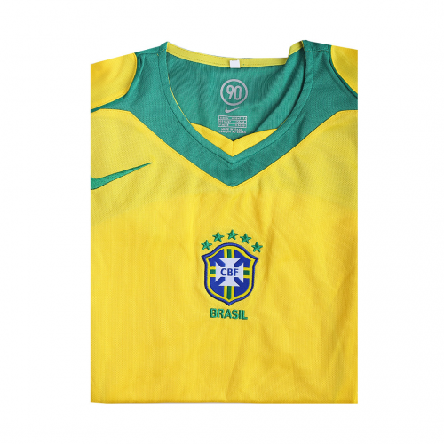 Brazil #10 Ronaldinho Retro Jersey Home 2004 - MS Soccer Jerseys