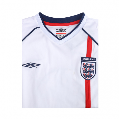 England Retro Jersey Home World Cup 2002 - MS Soccer Jerseys