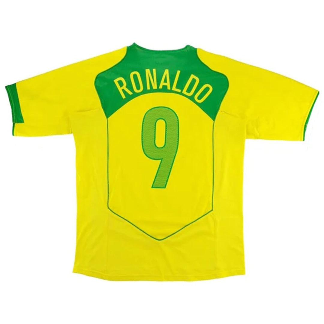 Brazil #9 Ronaldo Retro Jersey Home 2004 - MS Soccer Jerseys