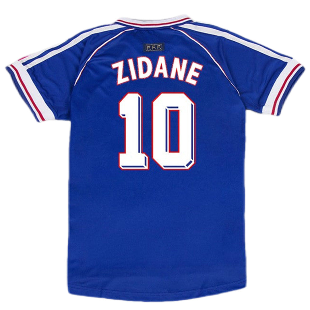 France #10 Zidane Retro Jersey Home World Cup 1998 – MS Soccer Jerseys