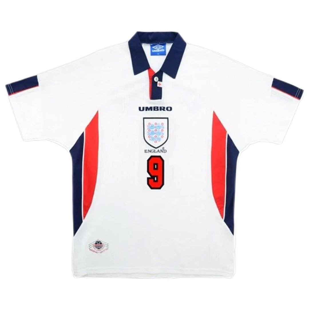 England #9 Shearer Retro Jersey Home World Cup 1998 - MS Soccer Jerseys