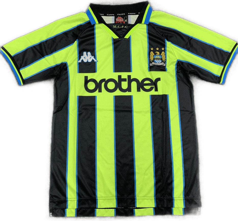 Manchester City Retro Away Jersey 1998/98 - MS Soccer Jerseys