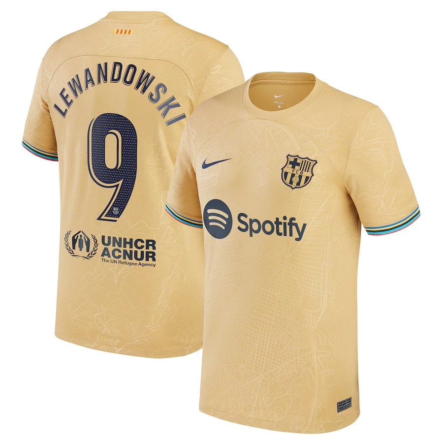 FC Barcelona #9 Lewandowski Away Jersey 22/23 - MS Soccer Jerseys