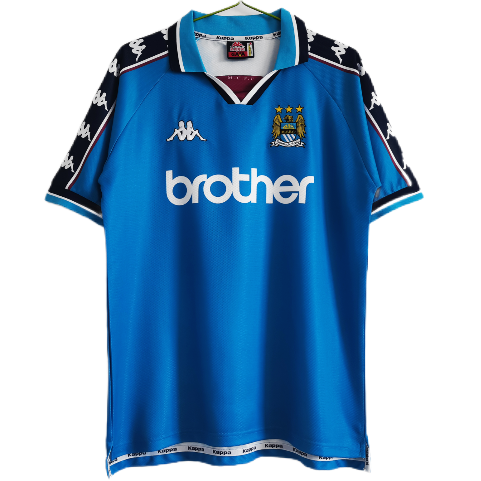 Manchester City Retro Home Jersey 1998/99 - MS Soccer Jerseys