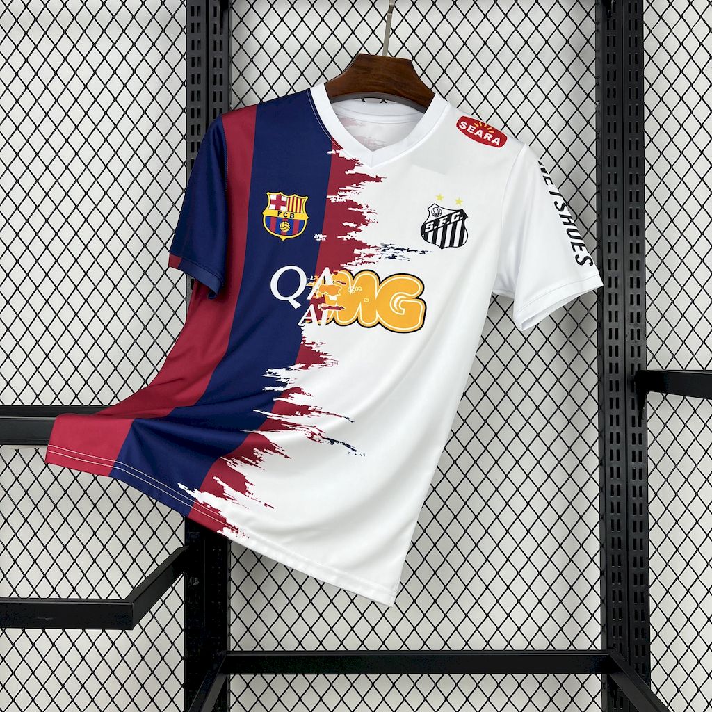 Barcelona x Santos Neymar Jersey (Neymar #10 on back of jersey)