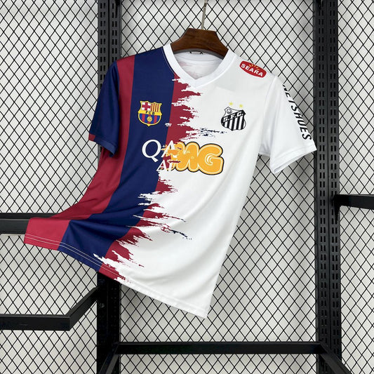 Barcelona x Santos Neymar Jersey (Neymar #10 on back of jersey)
