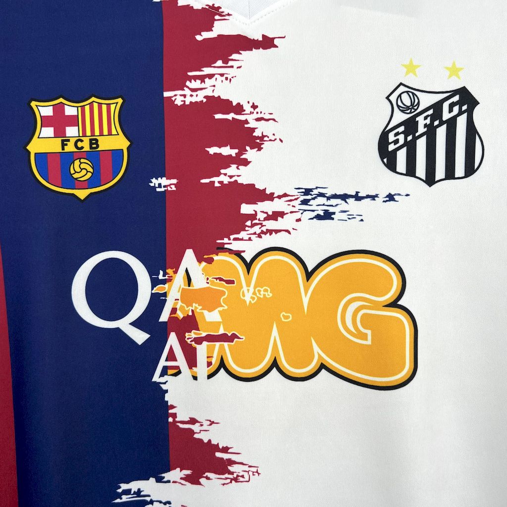 Barcelona x Santos Neymar Jersey (Neymar #10 on back of jersey)