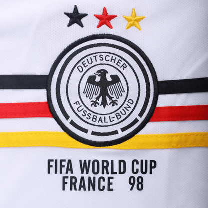 Germany Retro Jersey Home World Cup 1998 - MS Soccer Jerseys