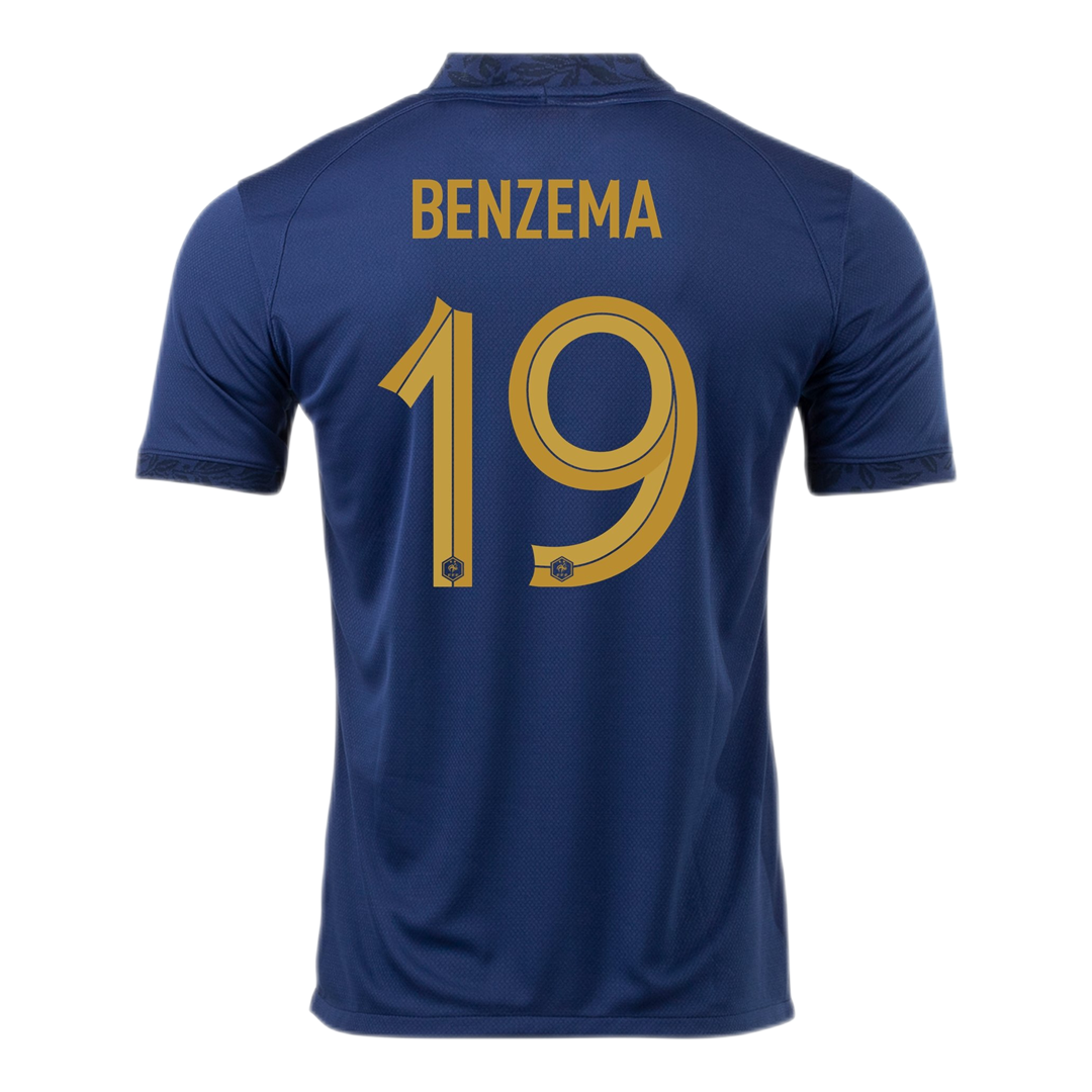 France #19 Benzema Home Jersey 2022 - MS Soccer Jerseys