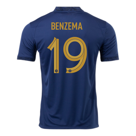 France #19 Benzema Home Jersey 2022 - MS Soccer Jerseys