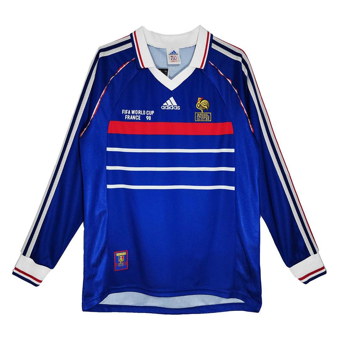 France Retro Long Sleeve Jersey World Cup 1998 - MS Soccer Jerseys