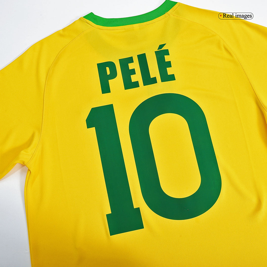 Brazil #10 Pelé Retro Jersey Home 1970 - MS Soccer Jerseys