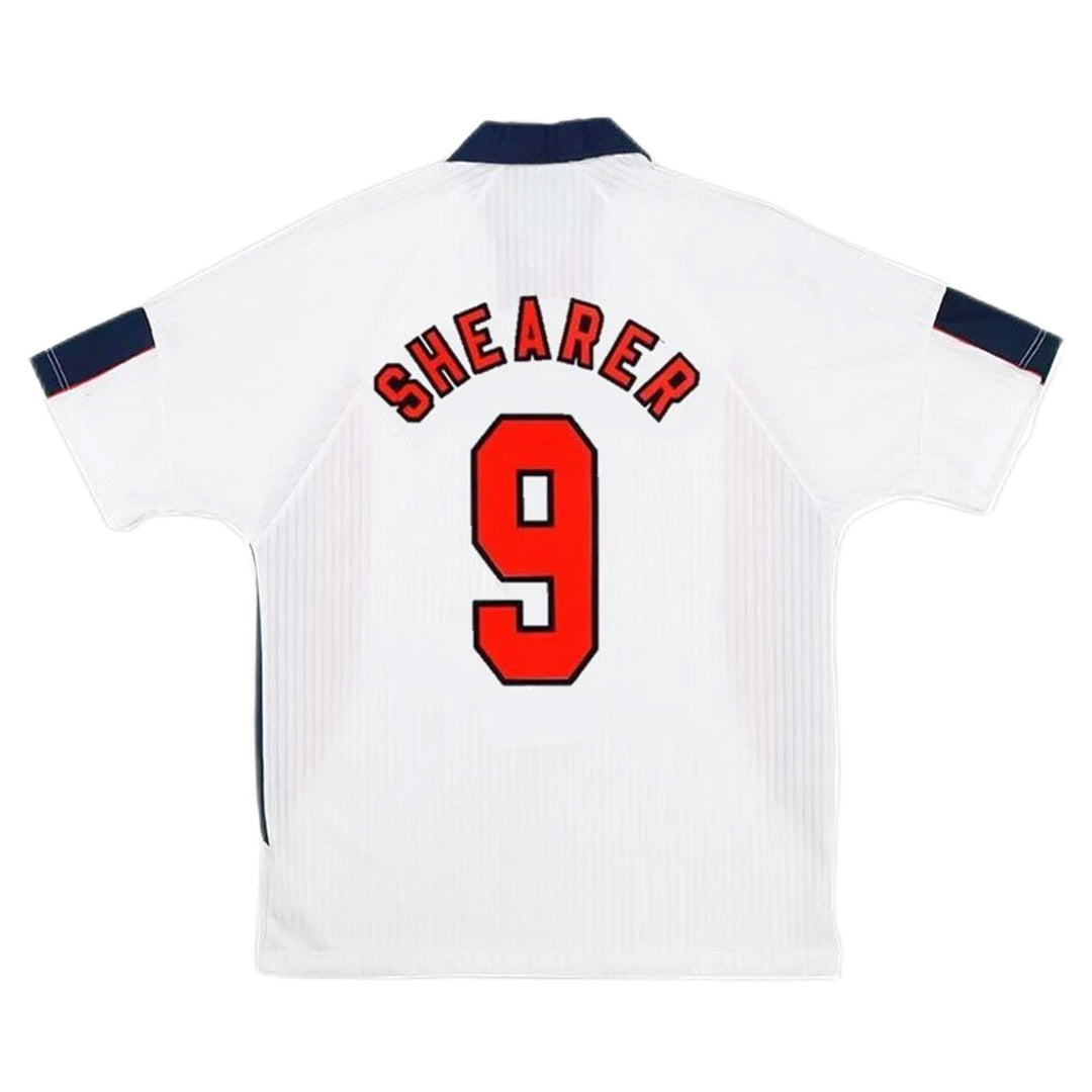 England #9 Shearer Retro Jersey Home World Cup 1998 - MS Soccer Jerseys