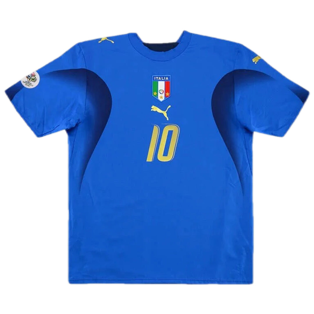 Italy #10 Totti Retro Jersey Home World Cup 2006 - MS Soccer Jerseys