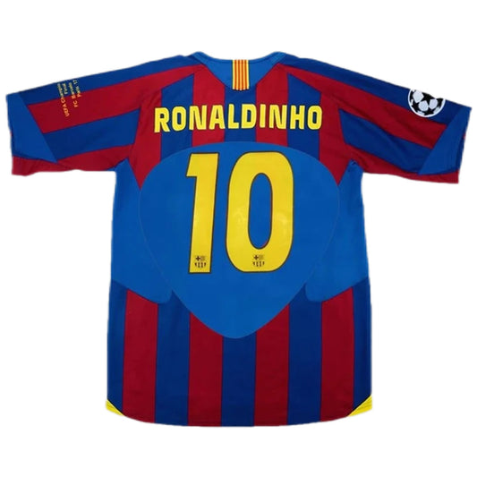 Barcelona #10 Ronaldinho UCL Final Retro Jersey Home 2005/06 - MS Soccer Jerseys