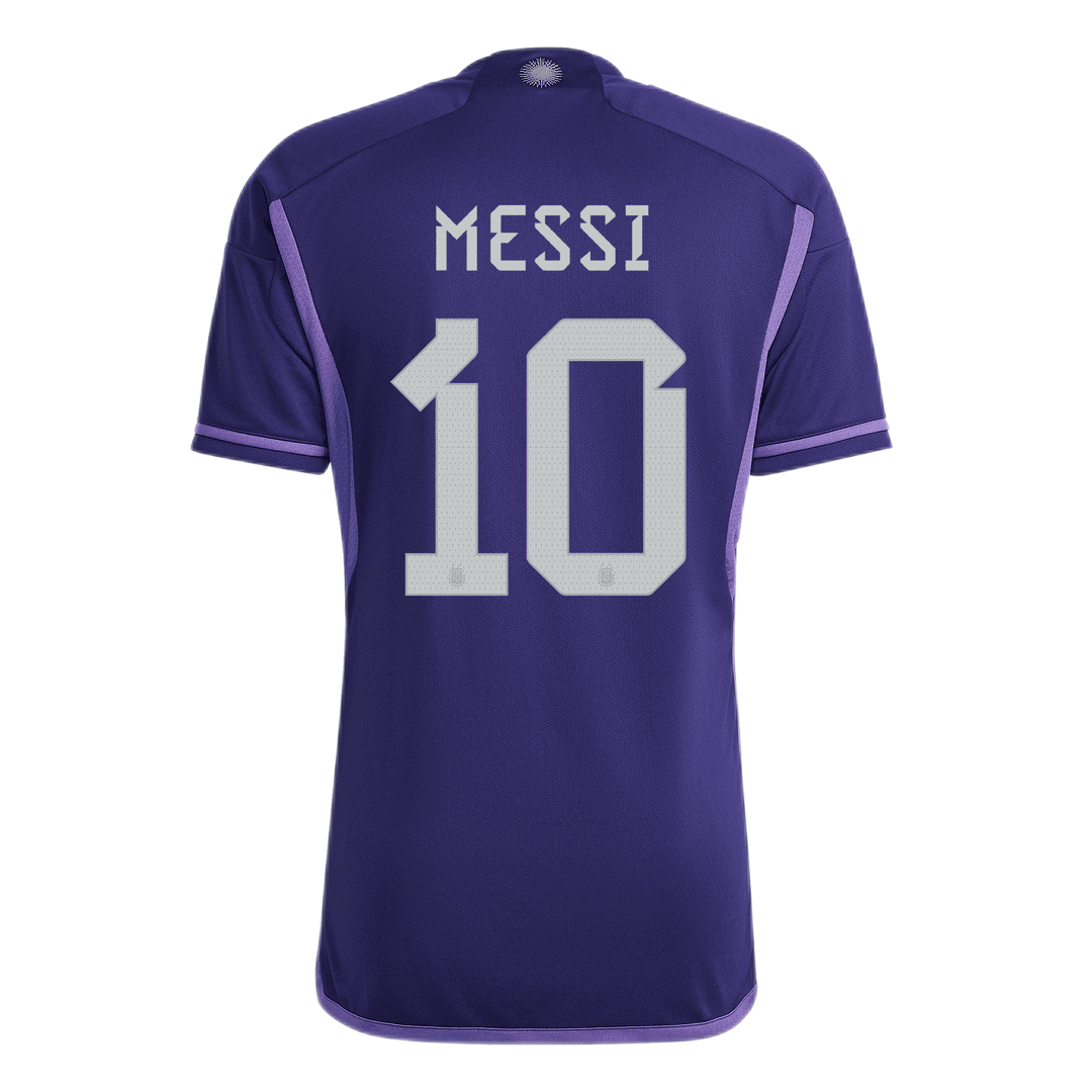 Argentina #10 Messi Away Jersey (3 Star) - MS Soccer Jerseys