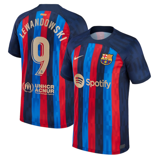 FC Barcelona #9 Lewandowski Home Jersey 22/23 - MS Soccer Jerseys
