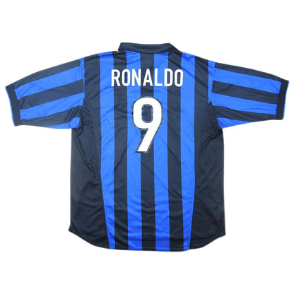 Inter Milan Retro #9 Ronaldo Home Jersey 1998/99 - MS Soccer Jerseys